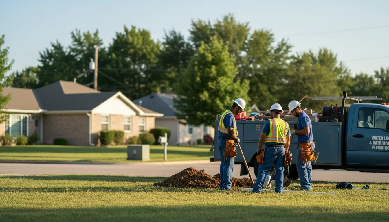Residential water line and bathroom plumbing service in Grantsburg, IN